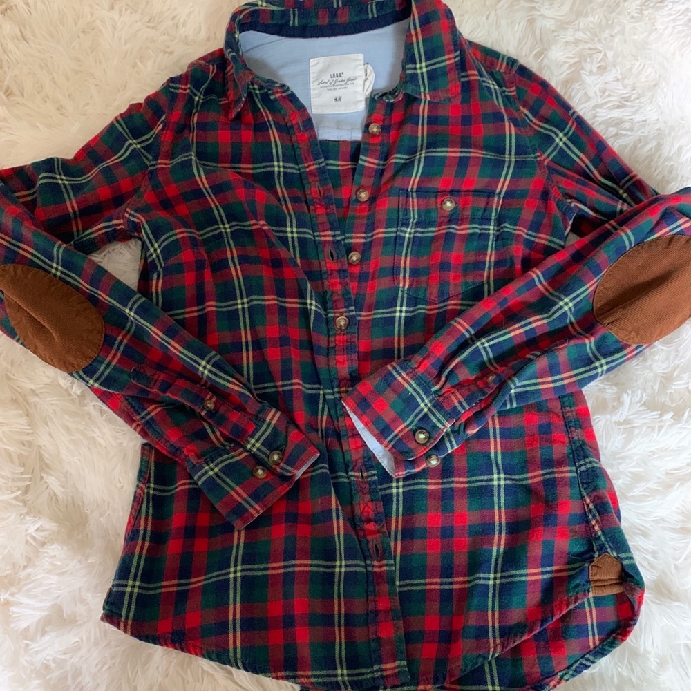 Flannel with elbow padding